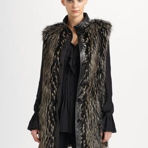 Rachel Zoe Faux Fur Vest Coat